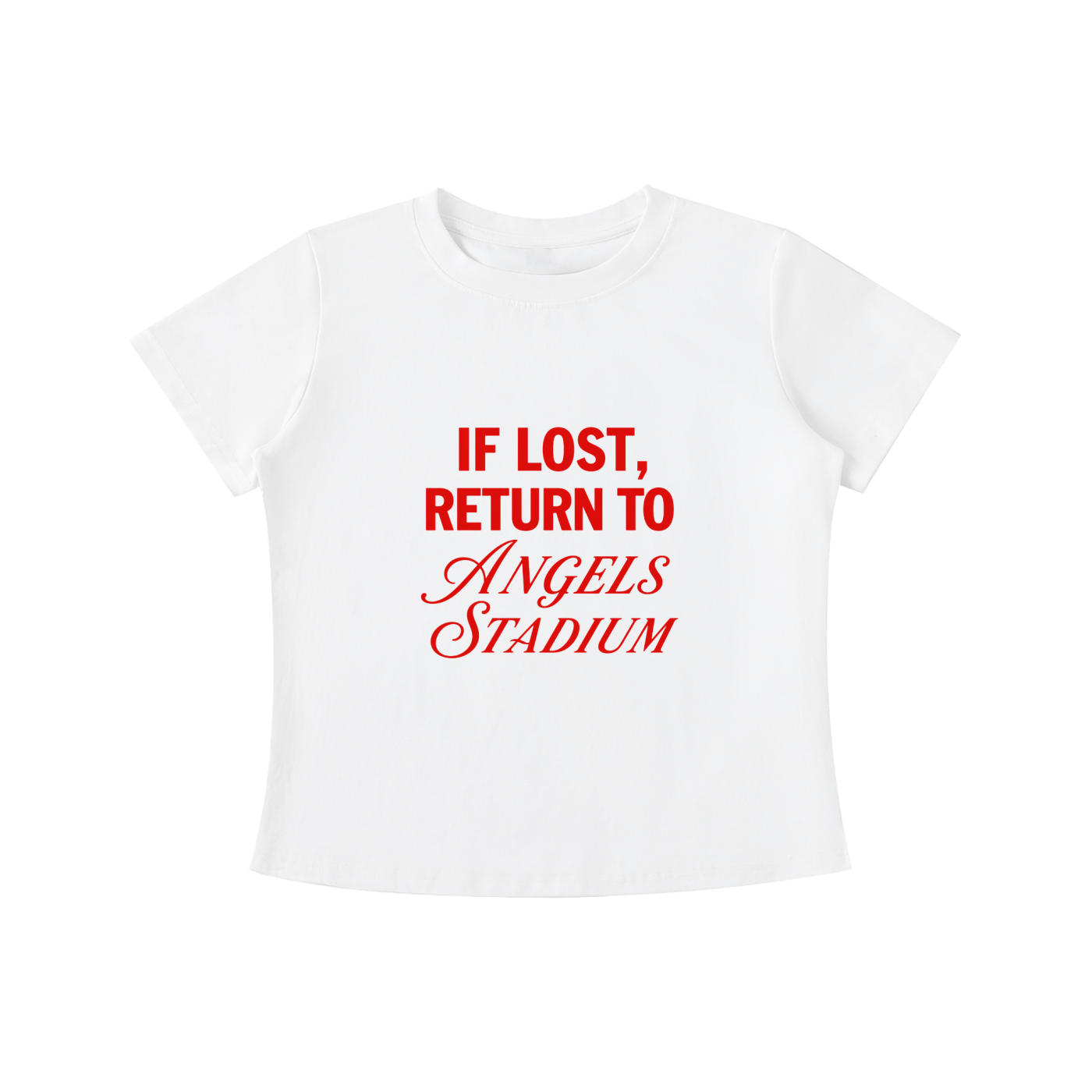 IF LOST RETURN TO ANGELS STADIUM - WOMENS VINTAGE WASH SLIM FIT TEE