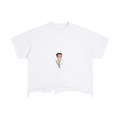 “Angel Betty Boop”- adult unisex Vintage Wash Boxy Distressed Hem T-Shirt