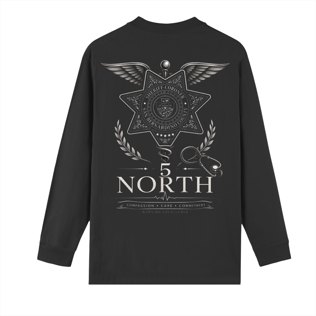 “5 North Long Sleeve”- adult unisex Crew Neck Drop Shoulder Long Sleeve Shirt