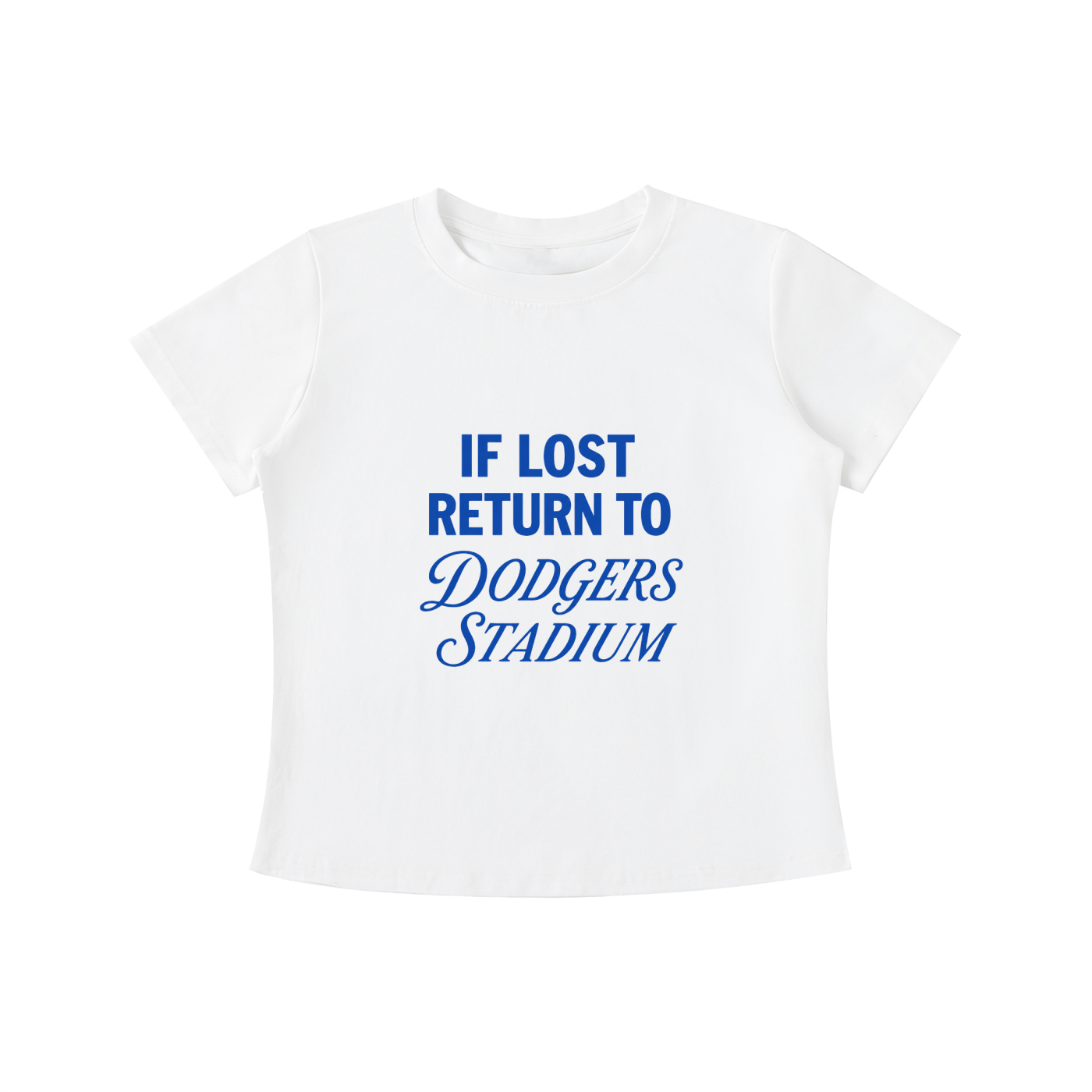 IF LOST RETURN TO DODGERS STADIUM - WOMENS VINTAGE WASH SLIM FIT TEE