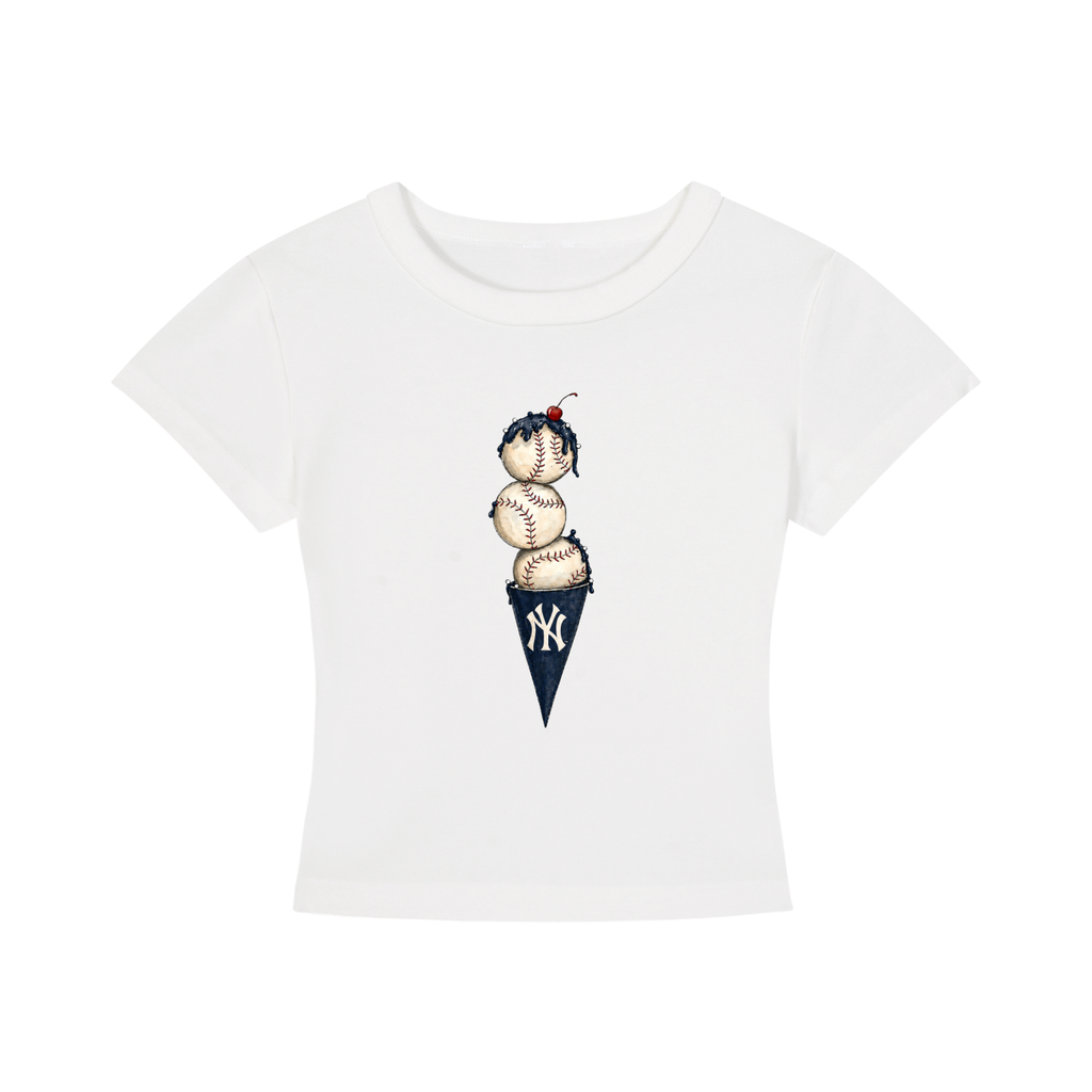 NEW YORK YANKEES ICE CREAM - WOMENS CROPPED TEE