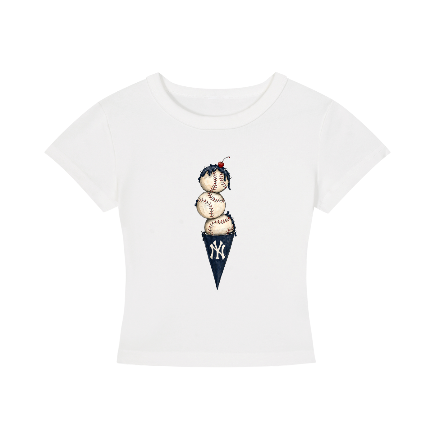 NEW YORK YANKEES ICE CREAM - WOMENS CROPPED TEE