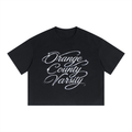 OC Varsity logo tee- adult unisex Boxy Drop Shoulder Crop T-Shirt
