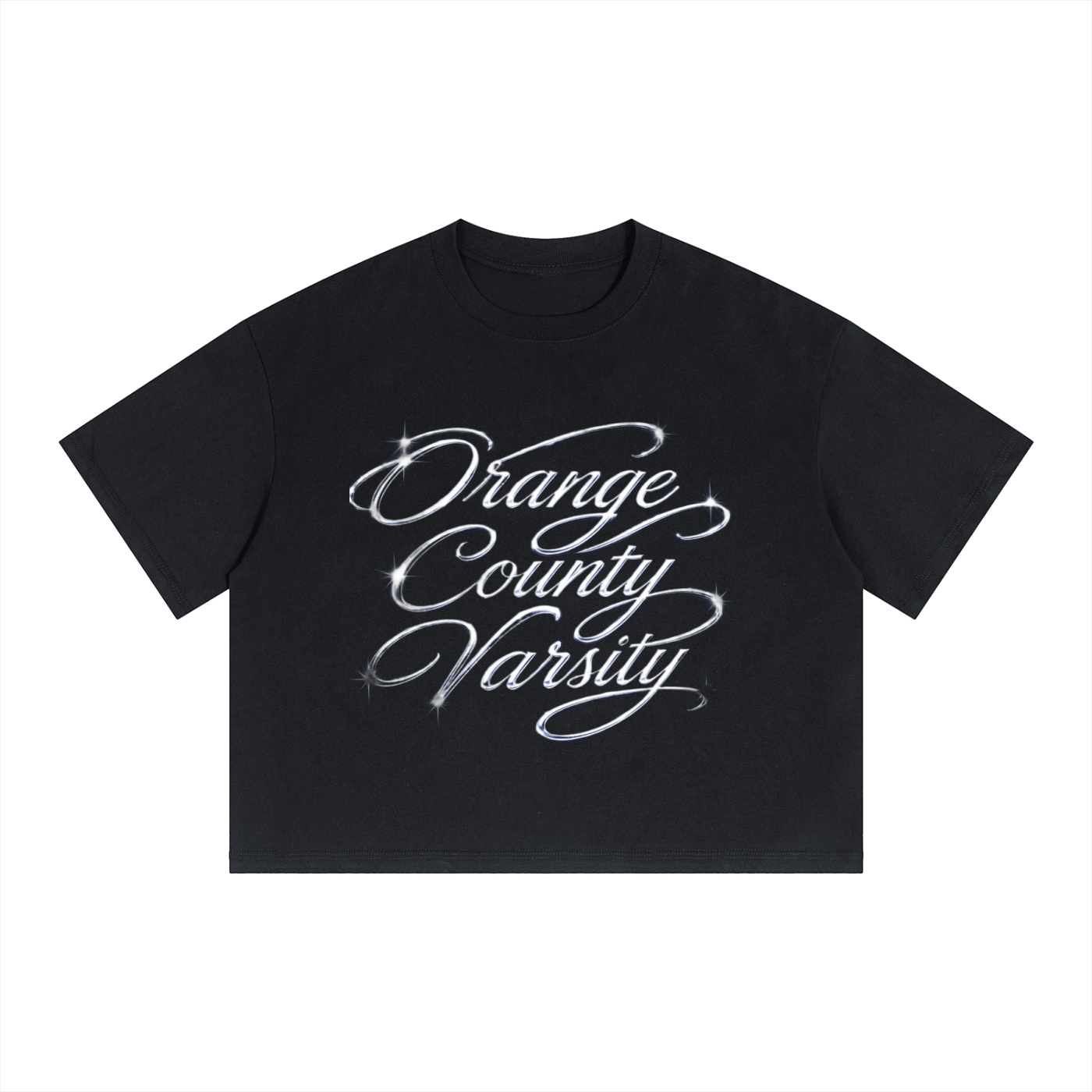 OC Varsity logo tee- adult unisex Boxy Drop Shoulder Crop T-Shirt