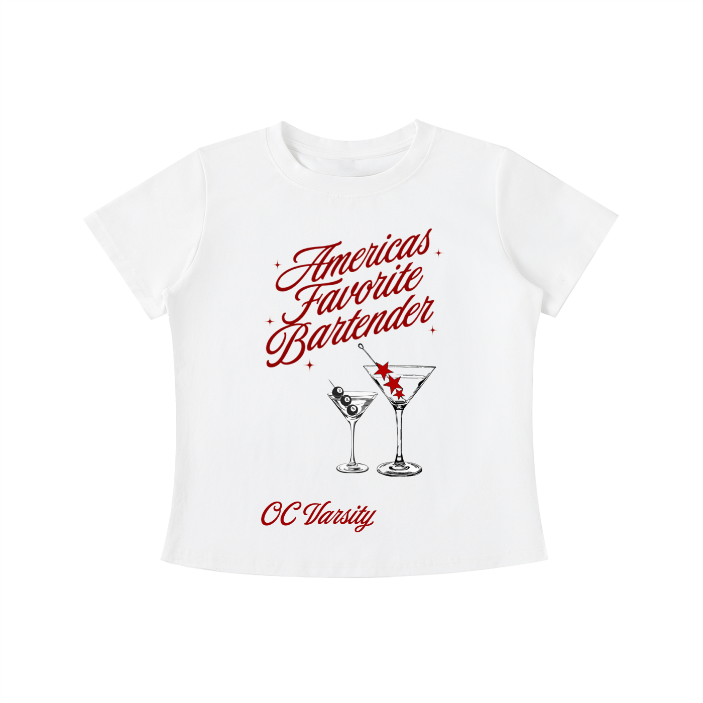 custom americas favorite-  adult womens Vintage Wash Slim Fit T-shirt