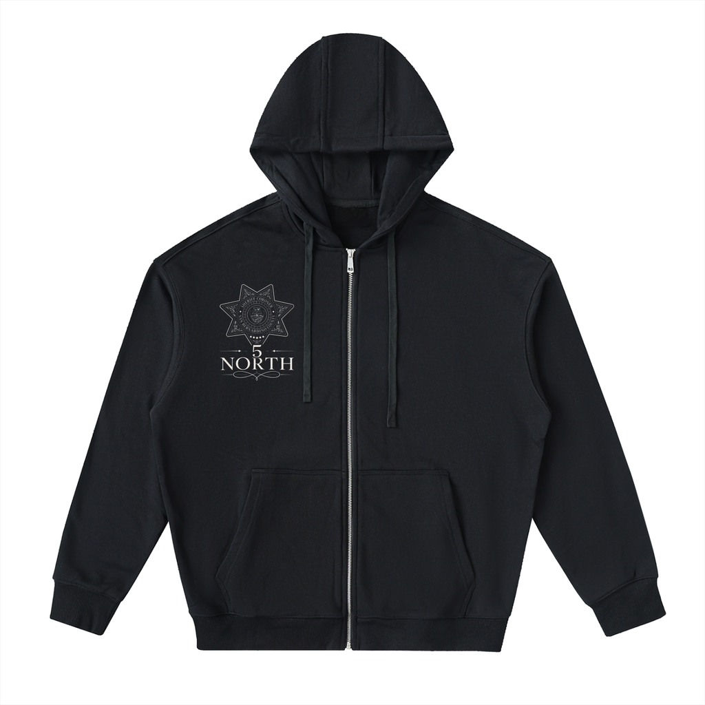 5 north- adult unisex zip up hoodie