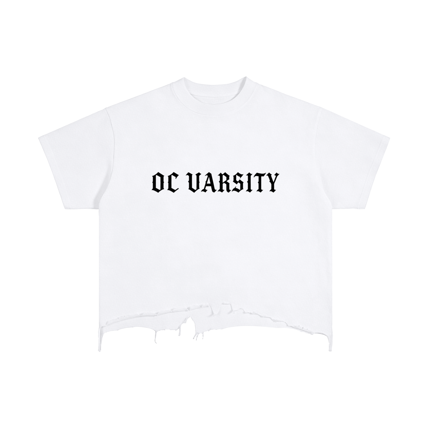 OC Varsity Car Club- adult unisex Vintage Wash Boxy Distressed Hem T-Shirt
