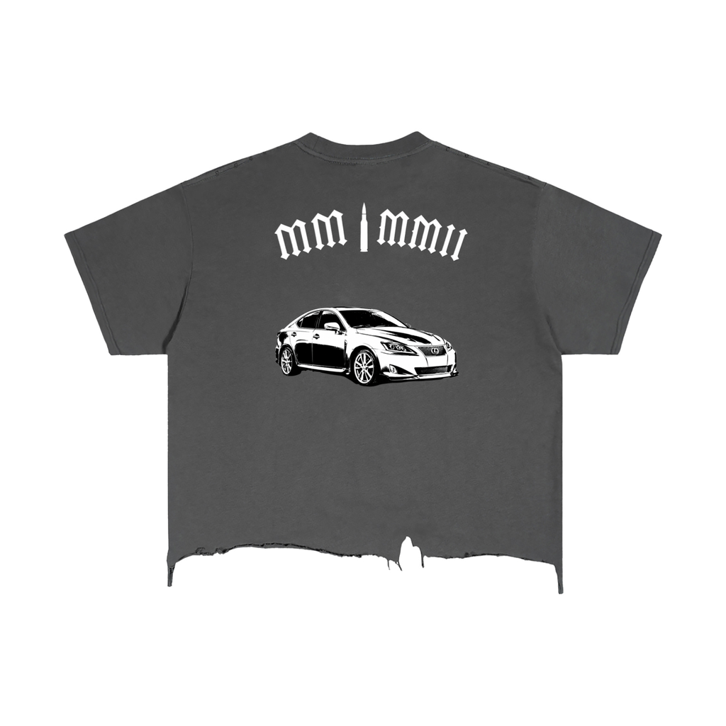 “Lexus”-Vintage Wash Boxy Distressed Hem T-Shirt unisex adult
