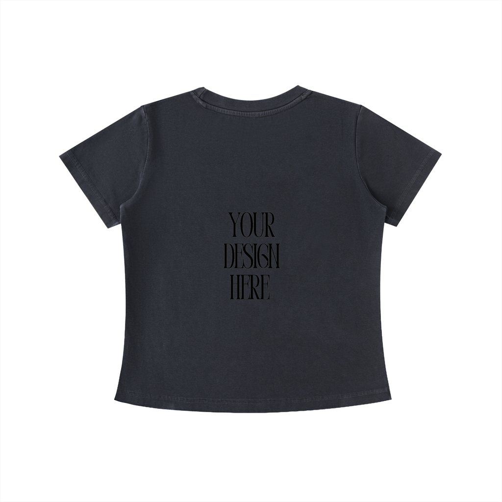 DESIGN YOUR OWN WOMENS Vintage Wash Slim Fit T-shirt